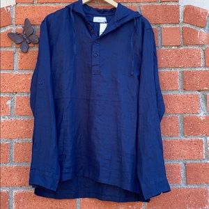 Onia Kali Hooded Linen Pullover